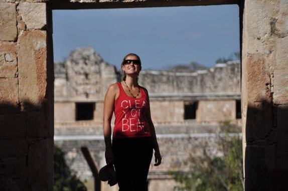 Passeando nas ruínas mayas de Uxmal, no Yucatán, sul do México